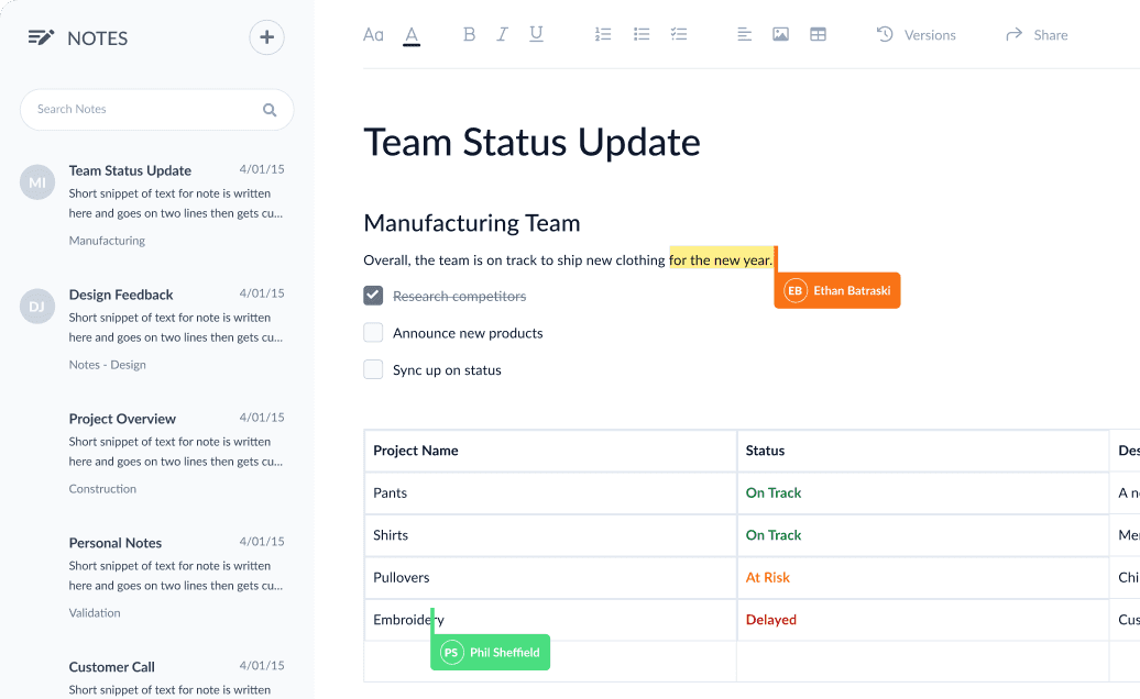 Box NotesCollaborative note taking tool to be used along side documentsBoxCollaboration — project preview